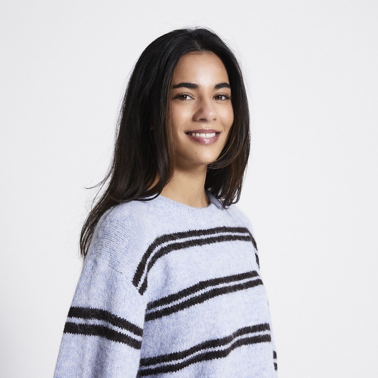 Crew-neck knit sweater "Elena" Stripe 3
